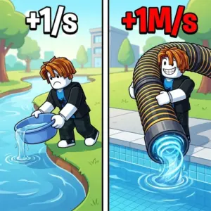 Code +1 Drain Water Per Click Roblox mới nhất update tháng 08/2026