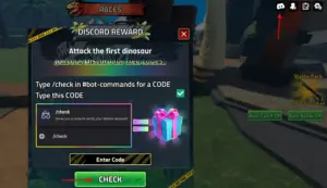 Bước 1 nhập code Tho San Khung Long Codes