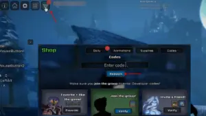 Bước 1 nhập code Vv Toi Hau Thu Codes