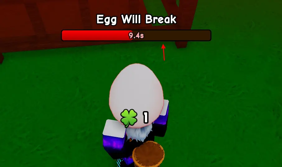 Bộ đếm Egg Will Break khi người chơi mang trứng về trang trại