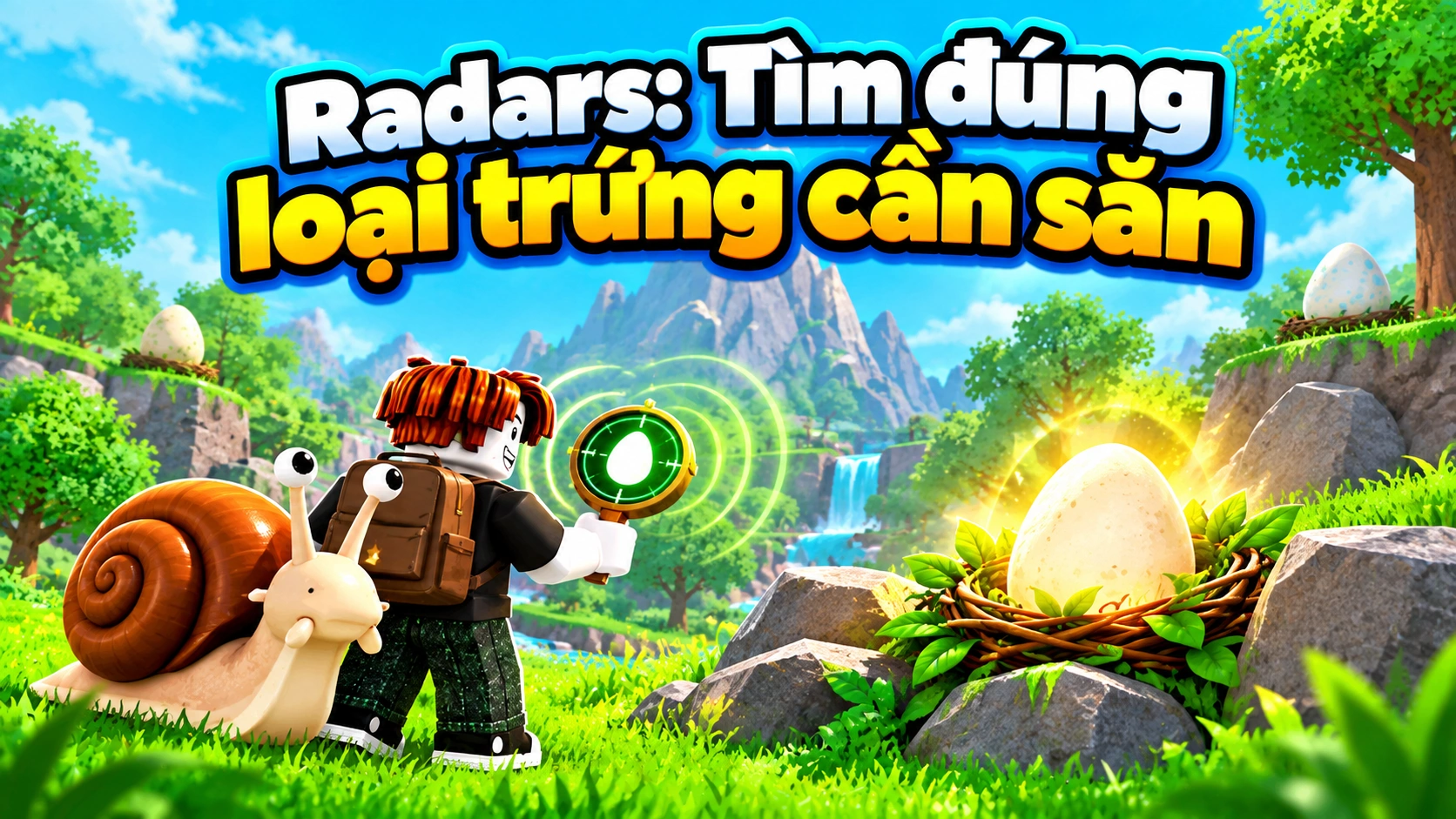 Banner giới thiệu Radars hỗ trợ tìm trứng trong Ride A Pet