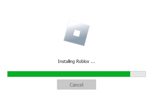 Trình cài Roblox trên Windows đang tải và cài các thành phần ứng dụng.