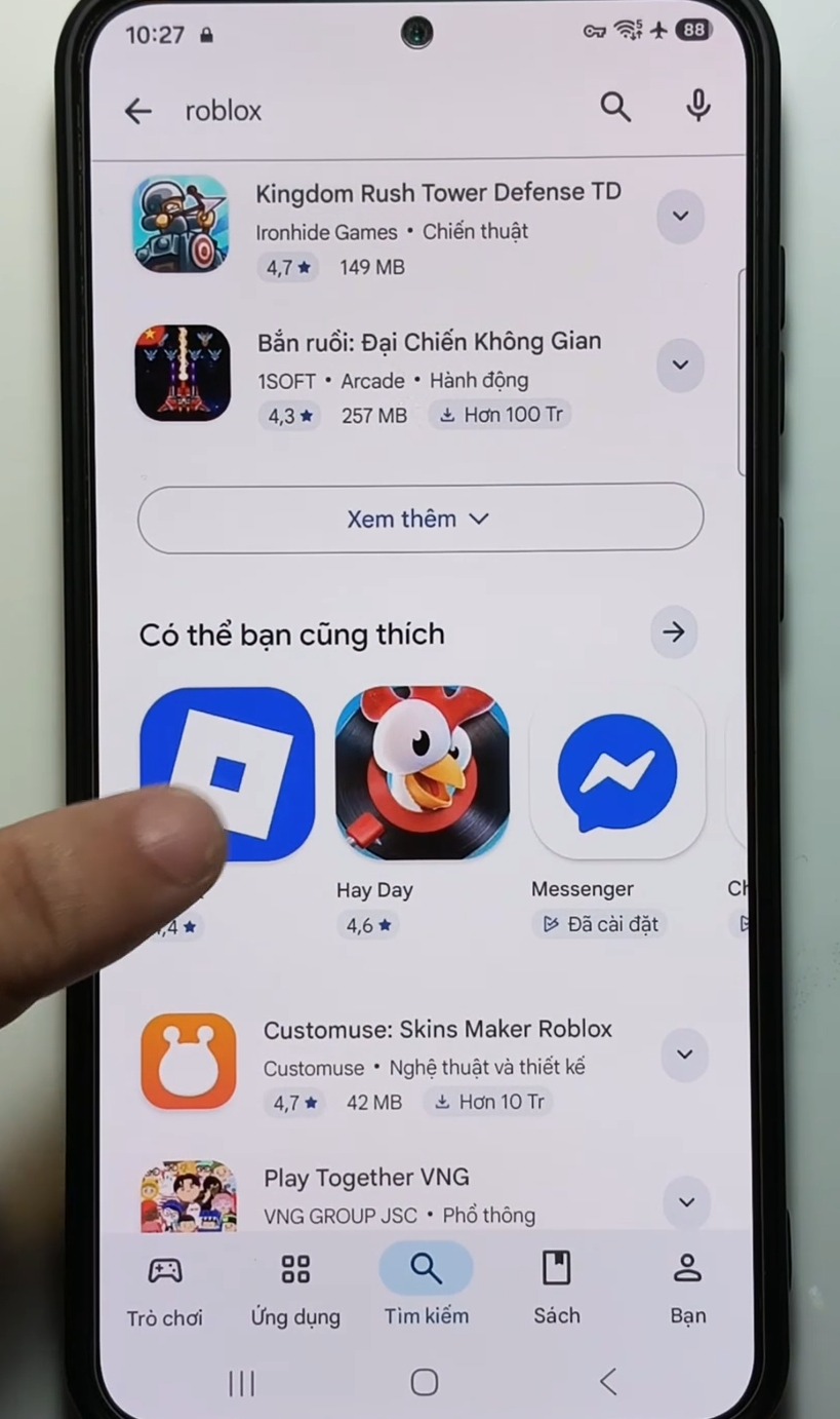 Trang Roblox do Roblox Corporation phát hành trên Google Play