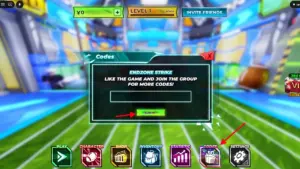 Bước 1 nhập code Endzone Strike Codes